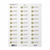 Succulent Garden Return Address Label (Full Sheet)