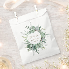 Succulent Garden Wedding Favor Bag Bedankzakje