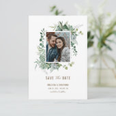 Succulent Garden Wedding Photo Save the Date (Staand voorkant)