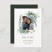 Succulent Garden Wedding Photo Save the Date (Voorkant / Achterkant)
