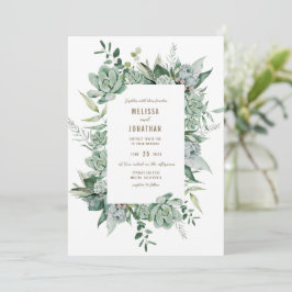 Succulent Garden Wedding Uitnodiging