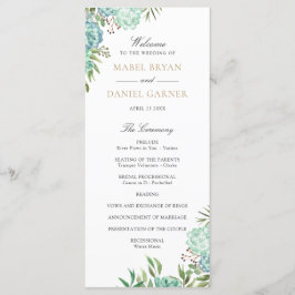 Succulent Geometric Lijst Greenery Wedding Program Programmakaart