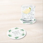 Succulent geometrisch ronde kartonnen onderzetter (Insitu)