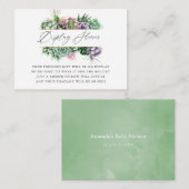Succulent Geometrische Baby shower Display Shower Informatiekaartje (Voorkant / Achterkant)