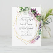 Succulent Geometrische Bridal of Baby shower per p Kaart (Staand voorkant)