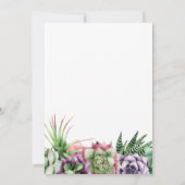 Succulent Geometrische Bridal of Baby shower per p Kaart (Achterkant)