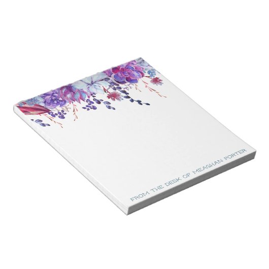 Succulent gepersonaliseerd Notitieblok - van het b (Schuin)