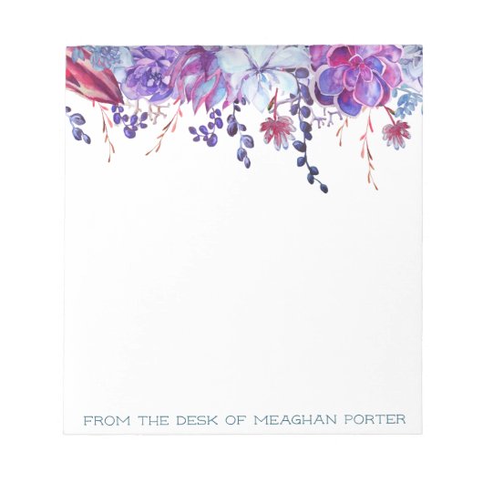 Succulent gepersonaliseerd Notitieblok - van het b (Voorkant)