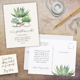 Succulent geplante nieuwe wortels Weve verplaatst Briefkaart