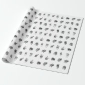 Succulent Gift Wrap Cadeaupapier (Uitgerold)