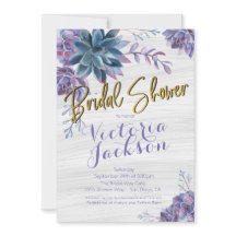 Succulent Gold Foil Waterverf Vrijgezellenfeest