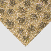 Succulent Gold Glitter Elegant Metallic Design Tissuepapier (Detail)