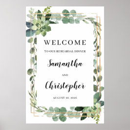 Succulent Gold Welkom bij het repetitief diner Poster