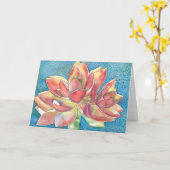 Succulent graptosedum waterverf kaart (Gele Bloem)