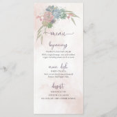 Succulent Green and Blush Wedding Menu (Voorkant)