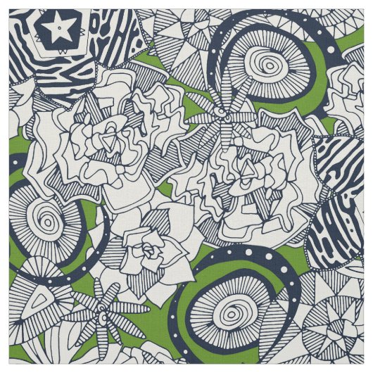 succulent green indigo stof (Swatch)