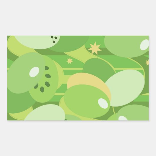 Succulent Green Rechthoekige Sticker (Voorkant)
