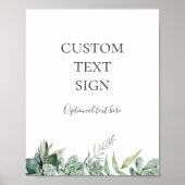 Succulent Greenery | Aangepaste Kaarten en cadeaus Poster (Voorkant)