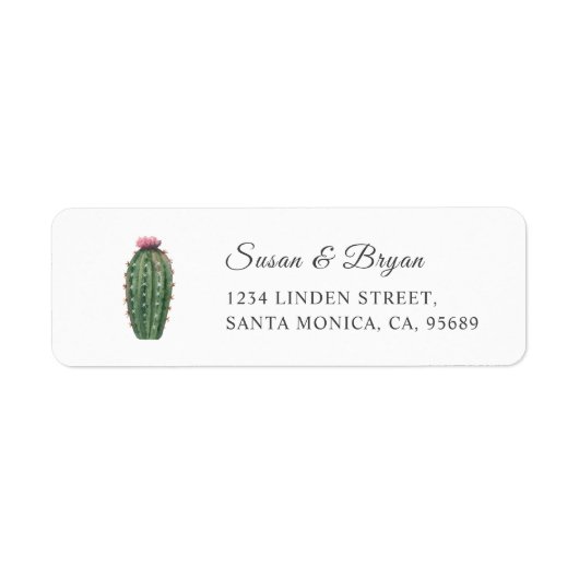 Succulent Greenery Address Label (Voorkant)