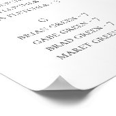 Succulent Greenery | Alfabetische zitplaats Poster (Hoek)