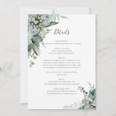 Succulent Greenery | Alles in één bruiloft Kaart (Achterkant)