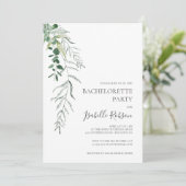 Succulent Greenery | Bachelorette Party Kaart (Staand voorkant)