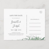 Succulent Greenery | Briefkaart Datum opslaan (Achterkant)