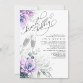 Succulent Greenery Brunch en Bubble Vrijgezellenfe Kaart (Voorkant)