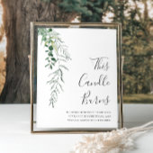 Succulent Greenery Deze kaars brandt het huwelijk Poster