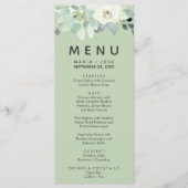 Succulent Greenery Dinner Menu Kaart (Voorkant)