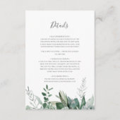 Succulent Greenery | Donkergroene details Informatiekaartje (Voorkant)