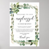 Succulent Greenery folaige gold unplugged sign Poster (Voorkant)