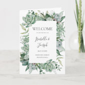 Succulent Greenery | Gevouwen weddenschappen Programma (Voorkant)
