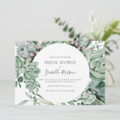 Succulent Greenery Green Horizontal Vrijgezellenfe Kaart (Staand voorkant)