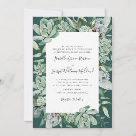 Succulent Greenery | Groene traditionele volledige Kaart