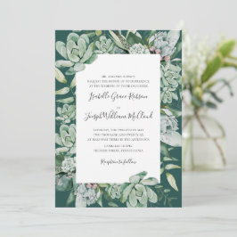 Succulent Greenery | Groene traditionele volledige Kaart