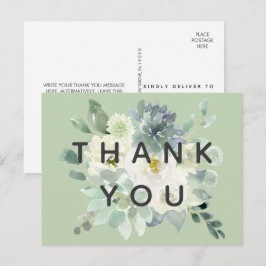 Succulent Greenery Hartelijk dank Briefkaart