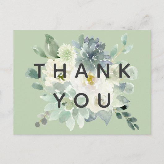 Succulent Greenery Hartelijk dank Briefkaart (Voorkant)