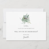 Succulent Greenery | Kaart Bridesmaid-voorstel (Achterkant)