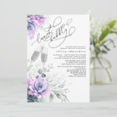 Succulent Greenery Lunch en Bubble Vrijgezellenfee Kaart (Staand voorkant)