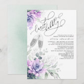 Succulent Greenery Lunch en Bubble Vrijgezellenfee Kaart (Voorkant / Achterkant)