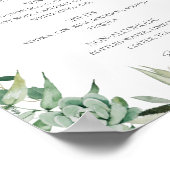 Succulent Greenery | Onderteken van het menu Drink Poster (Hoek)