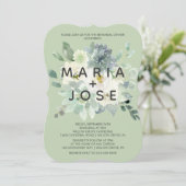 Succulent Greenery Rehearsal Dinner Kaart (Staand voorkant)