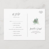 Succulent Greenery | RSVP-kaart voor keuze uit gro Briefkaart (Achterkant)