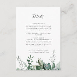 Succulent Greenery | Sage Green-gegevens Informatiekaartje