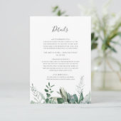 Succulent Greenery | Sage Green-gegevens Informatiekaartje (Staand voorkant)