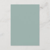 Succulent Greenery | Sage Green-gegevens Informatiekaartje (Achterkant)