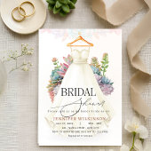 Succulent Greenery Sage Trouwjurk Vrijgezellenfees Kaart