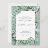 Succulent Greenery | Traditionele standaardnaam Kaart (Voorkant)