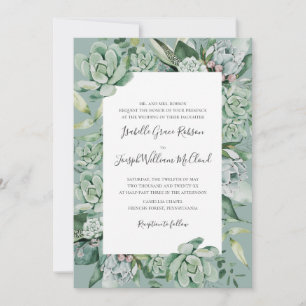 Succulent Greenery Traditionele standaardnaam Kaart